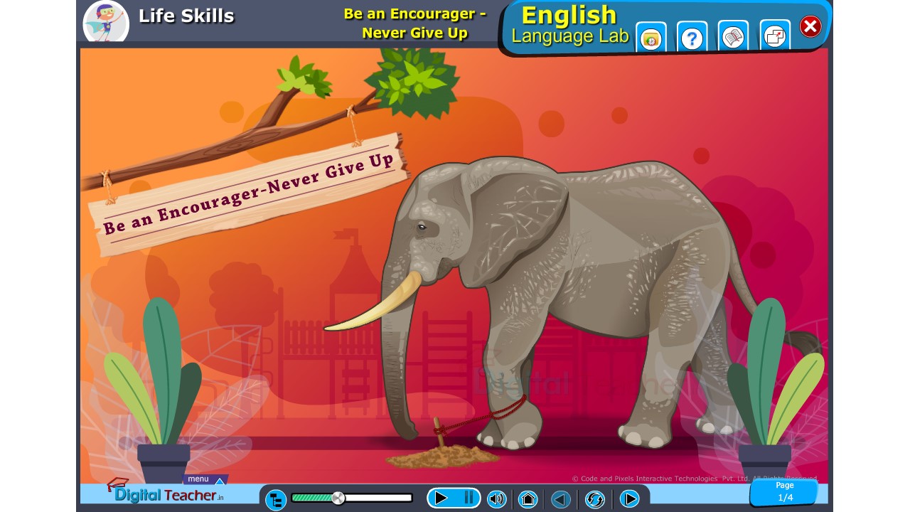 Life skills: Be an Encourager - Never Give Up |Digital Teacher English Language Lab